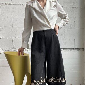 1960's Eve Le Coq Western style polyester Culottes jumpsuit